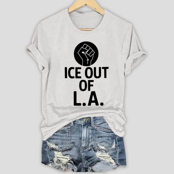 Retro ICE Out of LA Print T Shirt 5