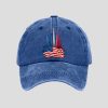 Unisex Independence Day American Flag Jet Planes Print Hat 1
