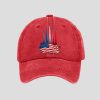 Unisex Independence Day American Flag Jet Planes Print Hat 2