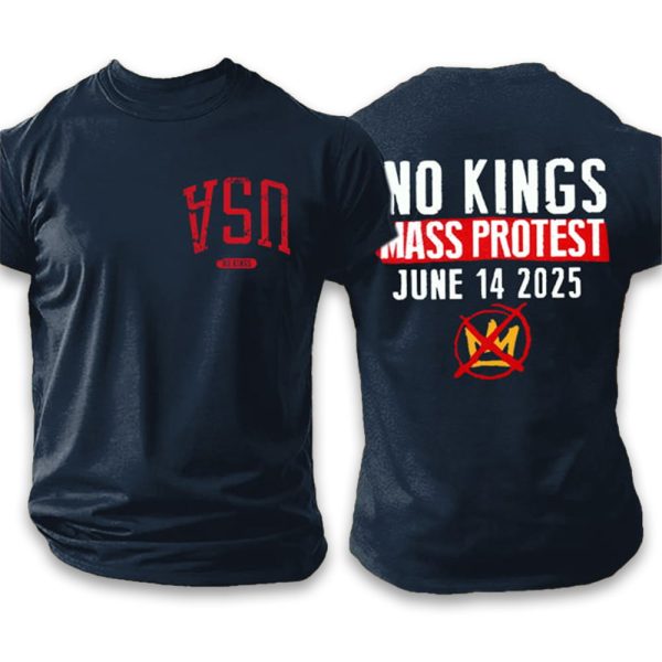 Upside Down USA No Kings Mass Protest June 14 2025 Shirt 5
