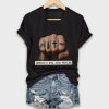 V-Neck Retro America's Real Gang Problem Print T-Shirt