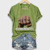V Neck Retro Americas Real Gang Problem Print T Shirt 5