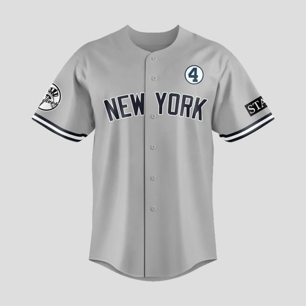 Yankees 4 The Iron Horse Jersey 2