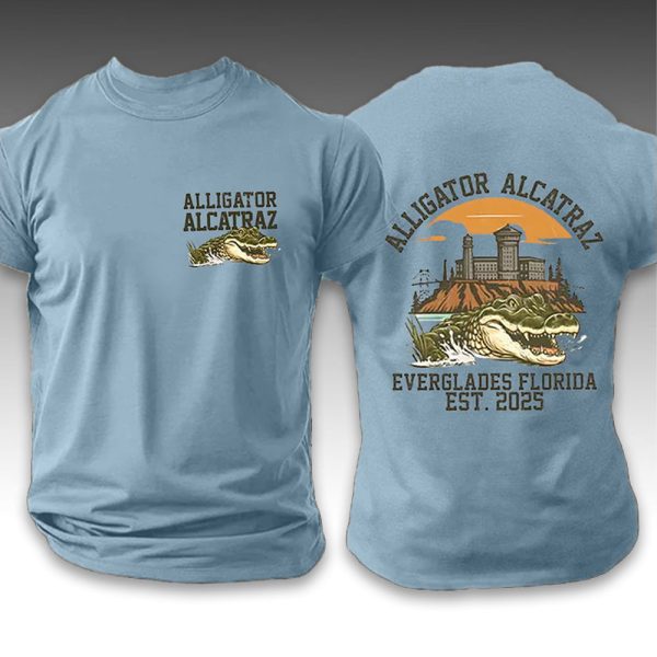 Alligator Alcatraz Everglades Florida Est 2025 Two Sided Shirt