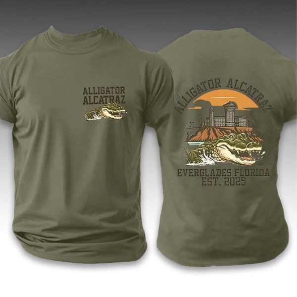 Alligator Alcatraz Everglades Florida Est 2025 Two Sided Shirt