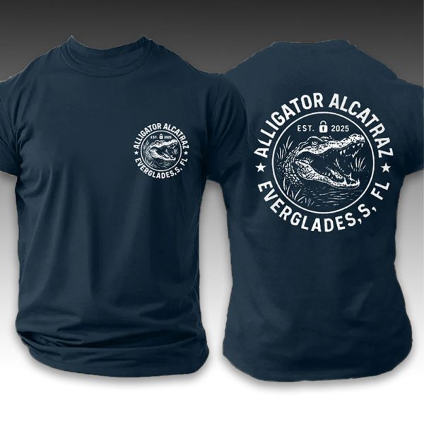 Alligator Alcatraz Florida Everglades Est 2025 Two Sided Shirt