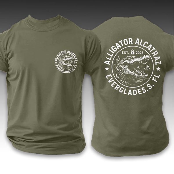 Alligator Alcatraz Florida Everglades Est 2025 Two Sided Shirt