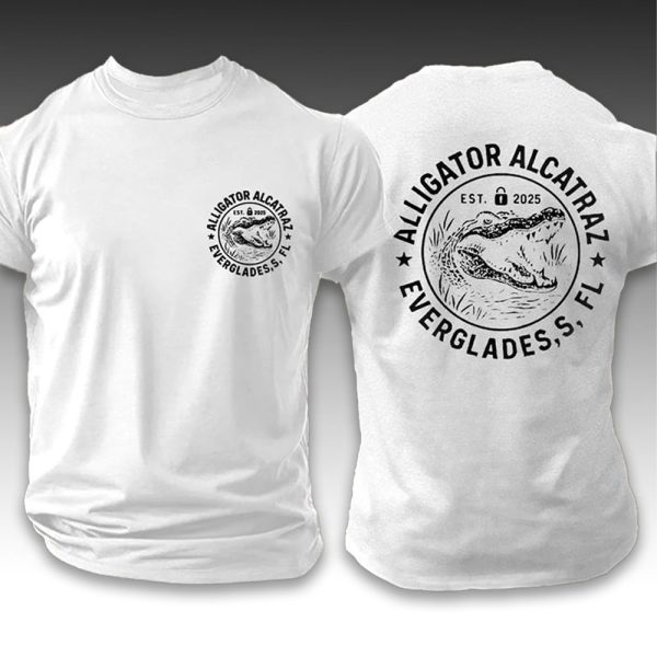 Alligator Alcatraz Florida Everglades Est 2025 Two Sided Shirt