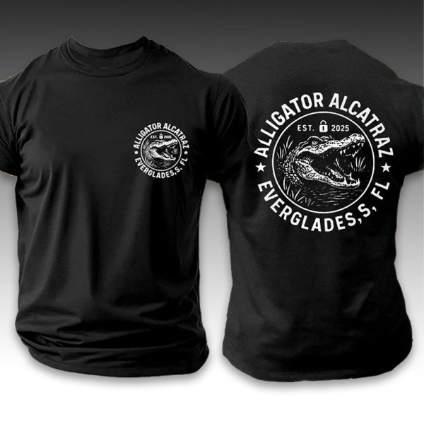 Alligator Alcatraz Florida Everglades Est 2025 Two-Sided Shirt