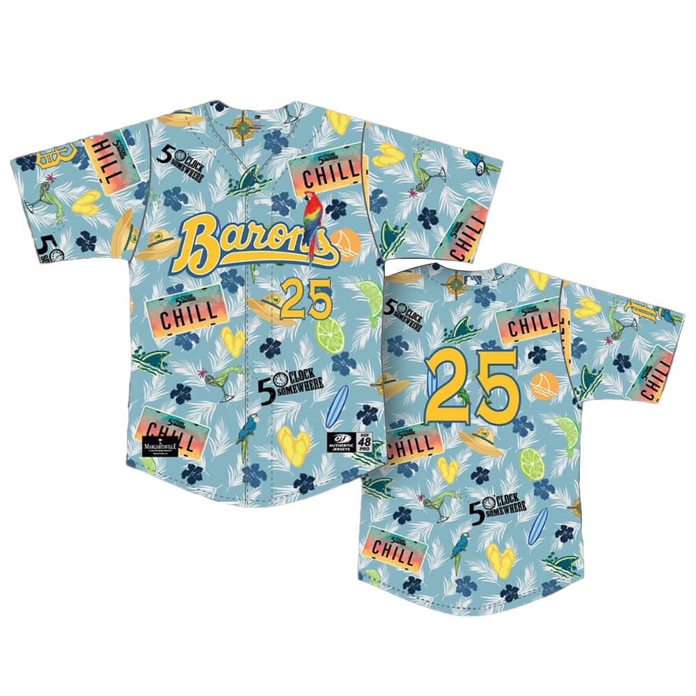 Birmingham Barons Margaritaville Jersey 2025 Giveaway Birmingham Barons Margaritaville Jersey 2025 Giveaway