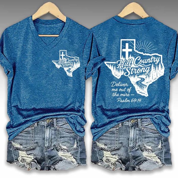 Hill Country Strong Deliver Me Out Of The Mire Psalm 69 14 Shirt 3