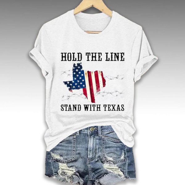 Hold The Line Stand With Texas Shirt 3