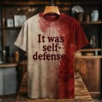 It Was Self-Defense Bloody Art Shirt