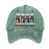 Preppy Red White and Feral Printed Baseball Cap1