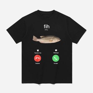 Fih Calling Remind Me Message Decline Accept Phone Shirt