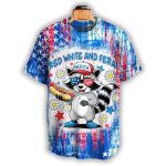 Red White And Feral Crew Neck T-shirt