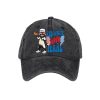Red White And Feral Printed Baseball Cap1