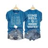 Retro God Made Jesus Saved Texas Raised Come Hell Or High Water Print T Shirt1