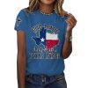 Retro Texas Strong God Made Jesus Saved Texas Print T Shirt2