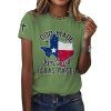 Retro Texas Strong God Made Jesus Saved Texas Print T Shirt3