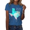 Retro Texas Strong When You Go Through Deep Waters I Will Be With You Isaiah 43 2 Print T Shirt2