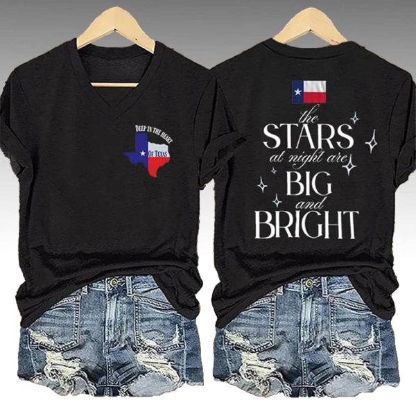 Texas Flood The Stars At Night Are Big And Bright Deep In The Heart Of Texas Shirt