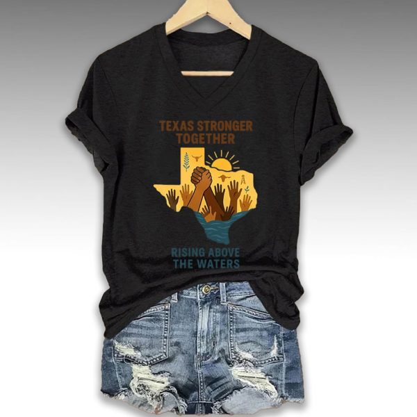 Texas Stronger Together Rising Above The Water Shirt 4