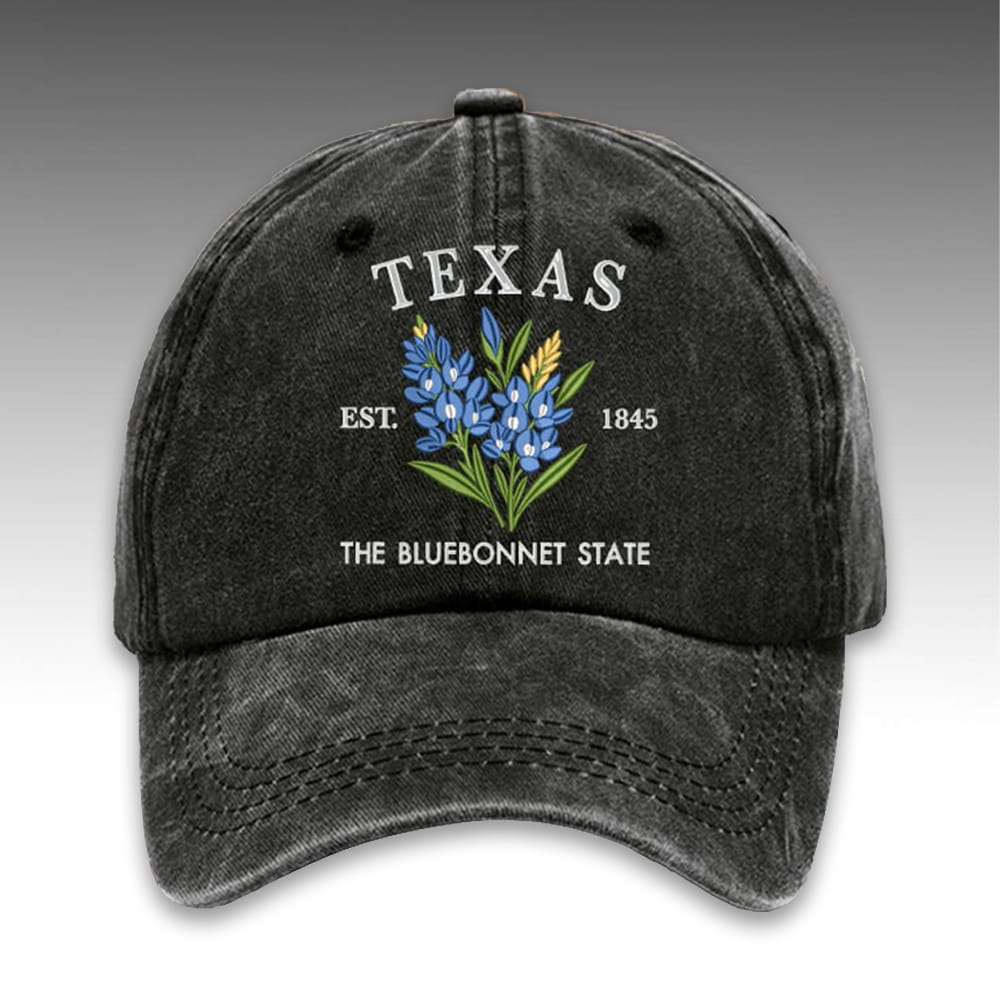 Texas The Bluebonnet State Est 1845 Cap Texas The Bluebonnet State Est 1845 Cap