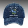 Texas The Bluebonnet State Est 1845 Cap 4