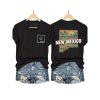 Womens New Mexico Flooding Print V Neck T Shirt1
