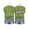Womens New Mexico Flooding Print V Neck T Shirt2