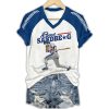 Womens Ryne Sandberg Number 23 Player Printed Casual T shirt