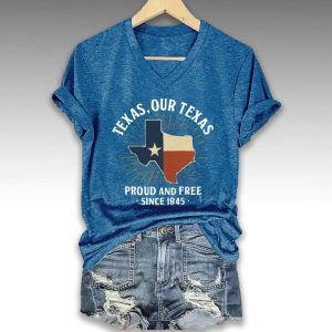 Flood Texas Our Texas Proud And Free Since 1845 Shirt 1