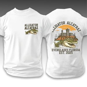 Alligator Alcatraz Everglades Florida Est 2025 Two-Sided Shirt