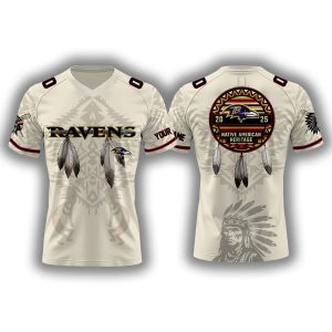 2025 Ravens x Native American Heritage Month Personalized Jersey