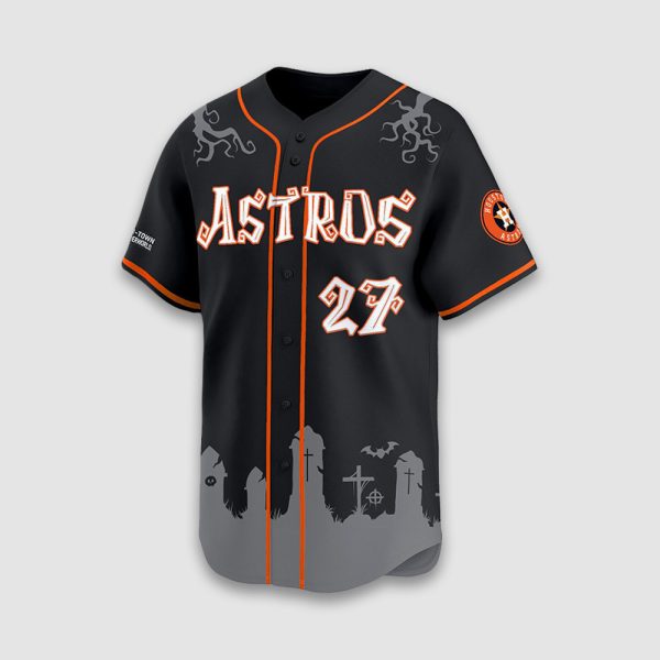 Astros From H Town To The Underworld Halloween Shadows Jersey 2