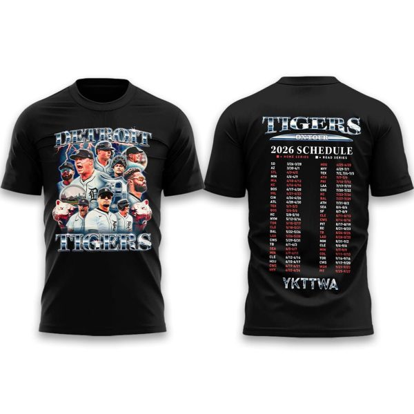 Detroit Tigers 2026 Schedule Shirt