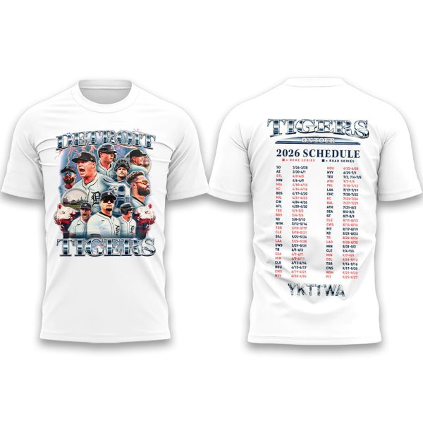 Detroit Tigers 2026 Schedule Shirt