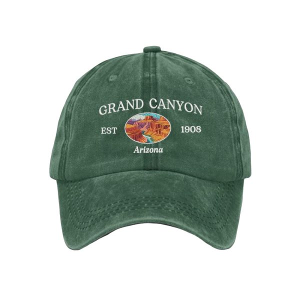 Retro Grand Canyon Est 1908 Arizona Print Baseball Cap2