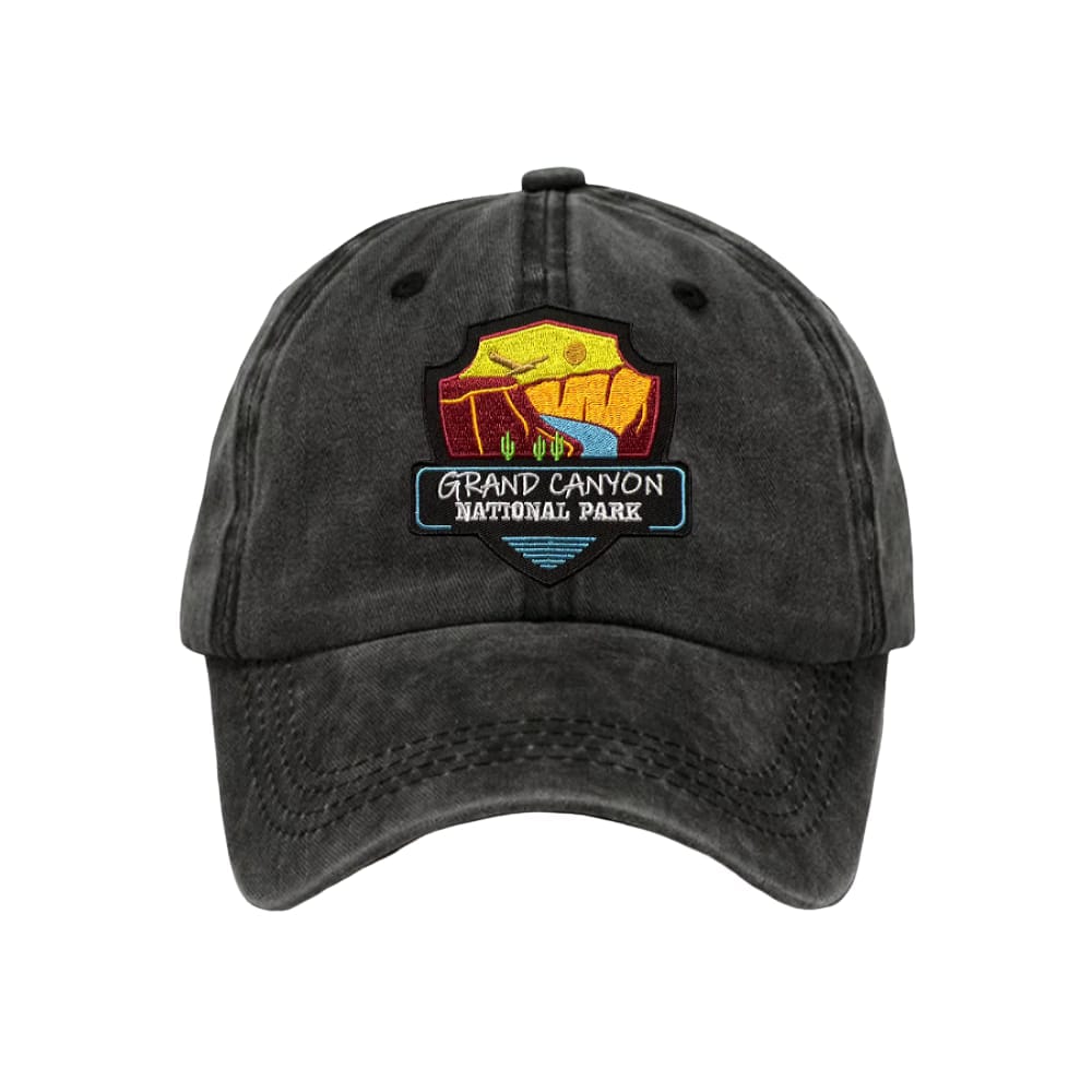 Retro Grand Canyon National Park Print Baseball Cap Retro Grand Canyon National Park Print Baseball Cap