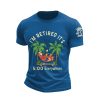 Retro I'm Retired Resort Hawaiian Print T Shirt2