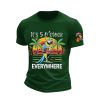Retro Its 5 Oclock Everywhre Hawaiian Print T Shirt2