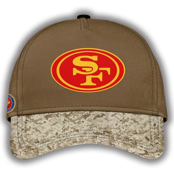 SF 49ers USMC 250th Birthday Celebration Night Game 2025 Hoodie Joggers Cap 3