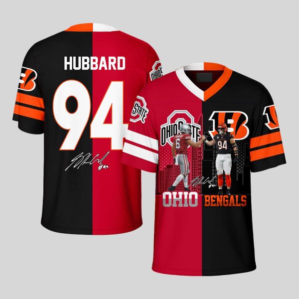 Sam Hubbard Half Ohio State And Bengals Jersey 1
