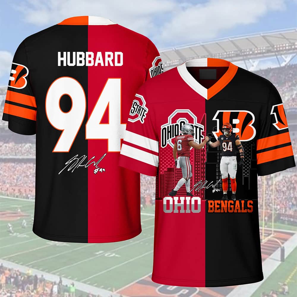 Sam Hubbard Half Ohio State And Bengals Jersey Sam Hubbard Half Ohio State And Bengals Jersey