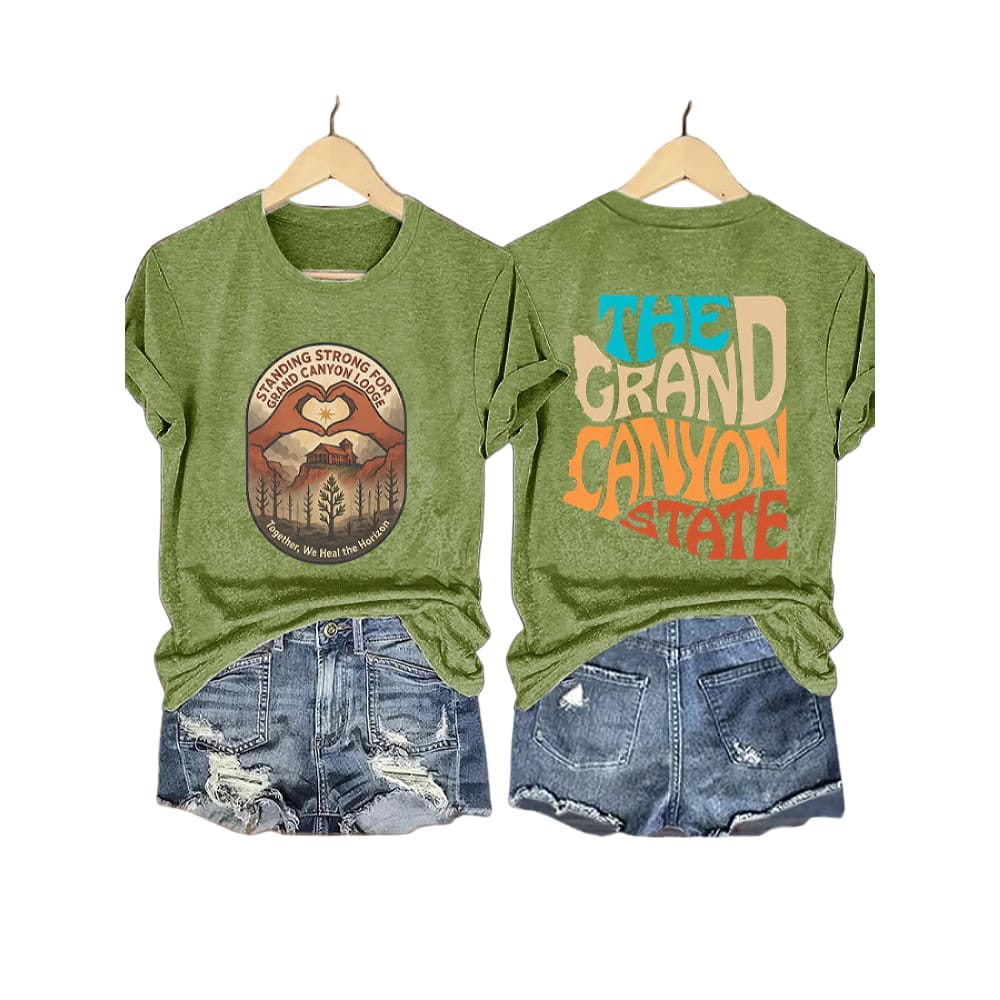 Standing Strong For Grand Canyon Lodge Together We Heal The Horizon The Grand Canyon State Arizona Print T Shirt Standing Strong For Grand Canyon Lodge Together We Heal The Horizon The Grand Canyon State Arizona Print T-Shirt