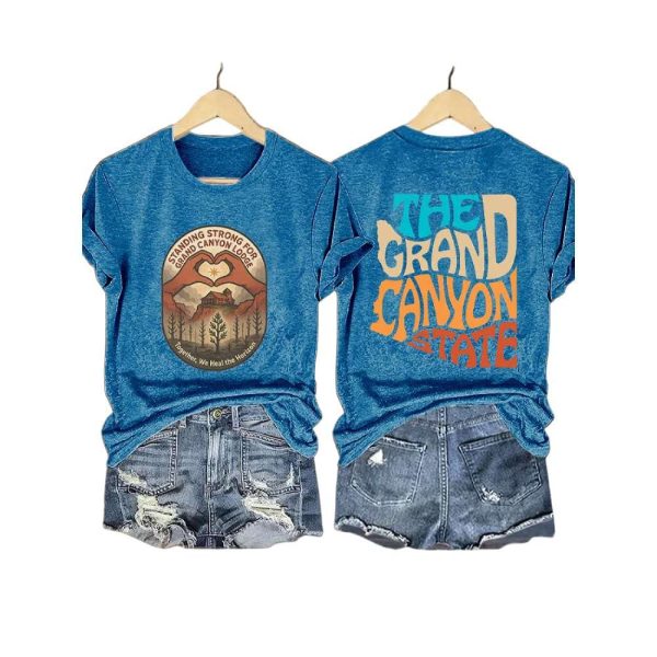 Standing Strong For Grand Canyon Lodge Together We Heal The Horizon The Grand Canyon State Arizona Print T Shirt1