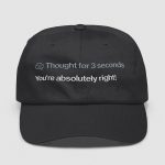 Thought For 3 Seconds You're Absolutely Right Hat