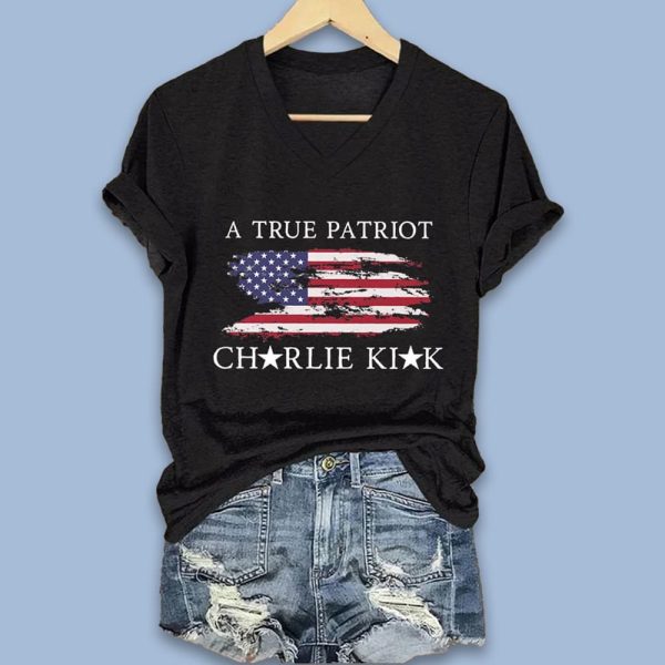 A True Patriot Charlie Kirk Red T Shirt2