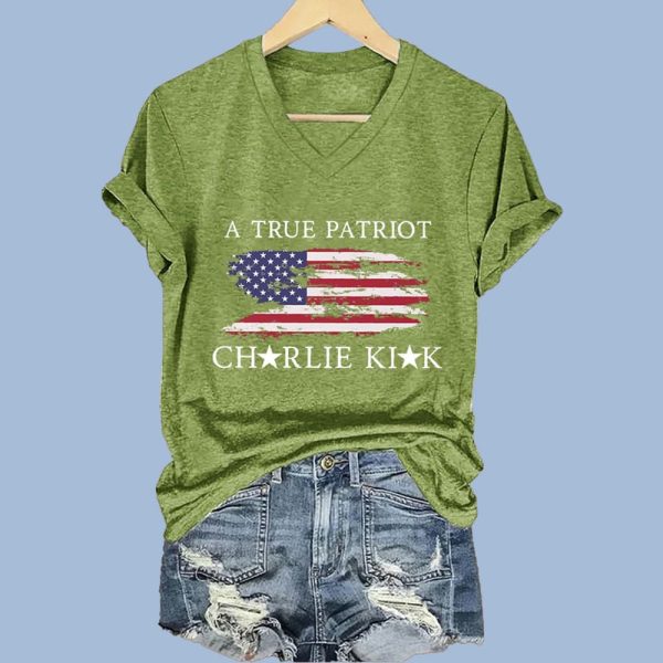 A True Patriot Charlie Kirk Red T Shirt3